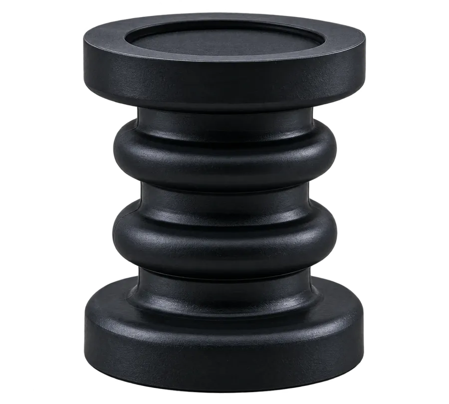 Dual-Ribbed Heavy-Duty Black Spool Bushing Insulator